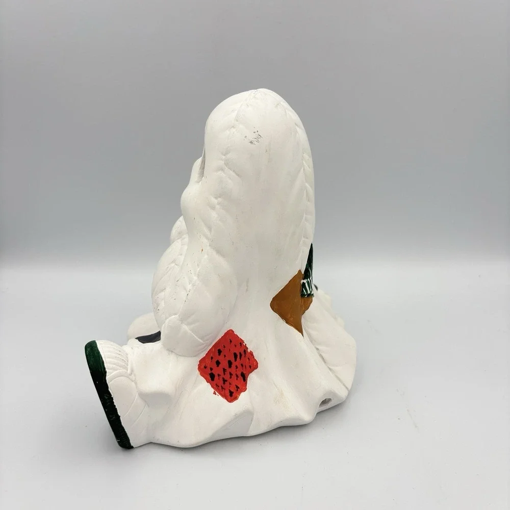 Vintage Halloween Ceramic Patchwork Ghost Rare Holiday Decor Cute & Spooky